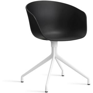 HAY AAC 20 About A Chair SH: 46 cm - White Powder Coated Aluminium/Black