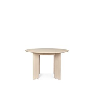 Ferm Living Bevel Table Ø: 117 cm - White Oiled Beech