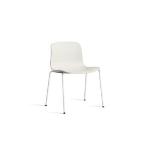 HAY AAC 16 About A Chair SH: 46 cm - White Powder Coated Steel/Melange Cream