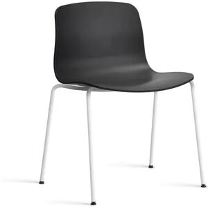 HAY AAC 16 About A Chair SH: 46 cm - White Powder Coated Steel/Black