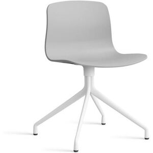 HAY AAC 10 About A Chair SH: 46 cm - White Powder Coated Aluminium/Concrete