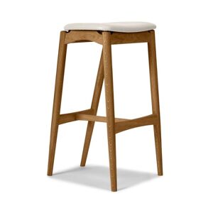 Sibast Furniture No 7 Barstol Høj H: 75 cm - Eg Natur Olie/Lysegrå Læder