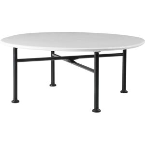 Gubi Carmel Coffee Table 75x75 cm - Clam White/Black Semi Matt