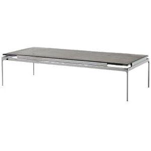 &Tradition Sett LN12 Coffee Table 140x60 cm - Dark Chrome Frame/Smoked Cast Glass