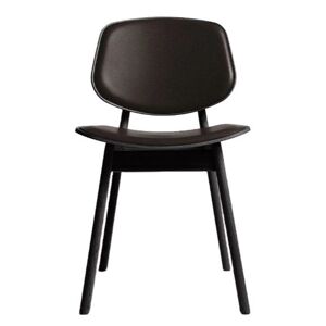 Ro Collection Pandora Spisebordsstol Sæde- og rygpolstret SH: 44,4 cm - Black Lacquered Oak/Standard Dark Brown
