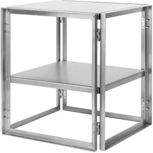 Kristina Dam Studio Foldable Side Table 44x40 cm - Brushed Stainless Steel