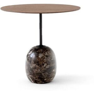 &Tradition Lato Coffee Table LN9 Ø: 50 cm - Walnut / Emparador Marble