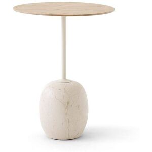 &Tradition Lato Coffee Table LN8 Ø: 40 cm - Lacquered Oak / Crema Diva Marble