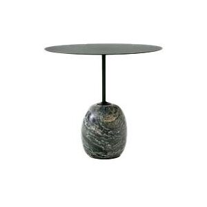 &Tradition Lato Coffee Table LN9 Ø: 50 cm - Deep Green Steel/Verde Apli Marble