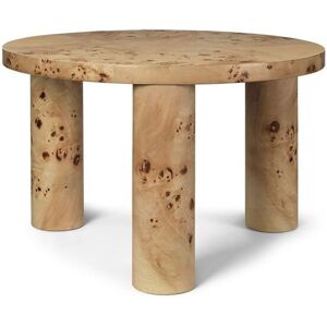 Ferm Living Post Coffee Table Small Ø: 65 cm - Natural/Burl Veneer