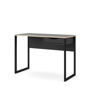 Fula skrivebord 110 cm 1 skuffe sort, mat sort.