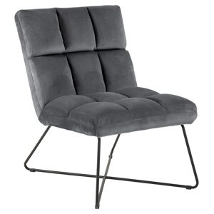 Alba lænestol , lounge stol velour grå.