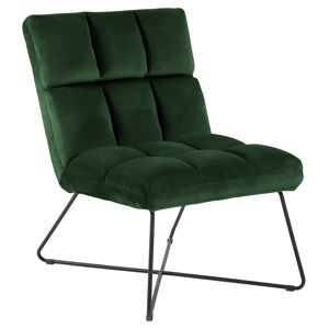 Alba lænestol , lounge stol velour grøn.