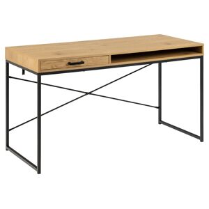 Sea skrivebord 1 skuffe, 1 rum natur, sort.
