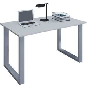 Lona skrivebord 110x50 cm U-stel grå, sølvfarvet.