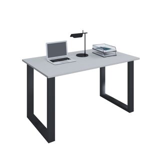 Lona skrivebord 110x50 cm U-stel grå, sort.
