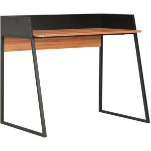 vidaXL skrivebord 90 x 60 x 88 cm sort og brun