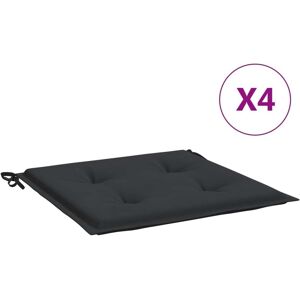 vidaXL hynder til havestol 4 stk. 40x40x3 cm oxfordstof sort