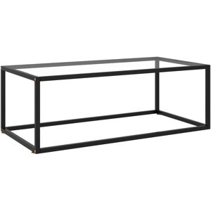 vidaXL sofabord 100x50x35 cm hærdet glas sort