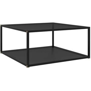 vidaXL 322893  Coffee Table Black 80x80x35 cm Tempered Glass