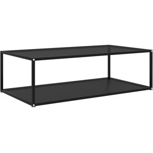 vidaXL sofabord 120x60x35 cm hærdet glas sort