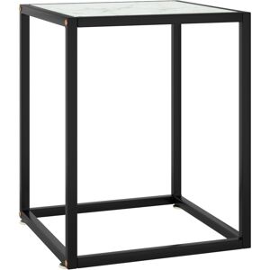 vidaXL sofabord 40x40x50 cm marmorglas hvid