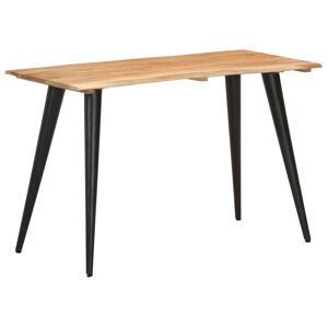 vidaXL spisebord med naturlig kant 120x60x75 cm massivt akacietræ