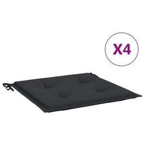 vidaXL hynder til havestol 4 stk. 50x50x3 cm oxfordstof sort