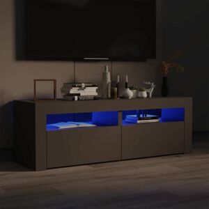 vidaXL tv-bord med LED-lys 120x35x40 cm grå