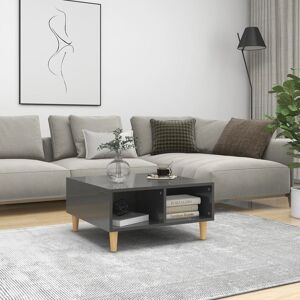 vidaXL sofabord 60x60x30 cm konstrueret træ grå højglans