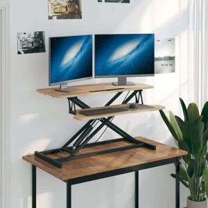 vidaXL justerbart skrivebord 90x40x(13-50) cm stål konstrueret træ
