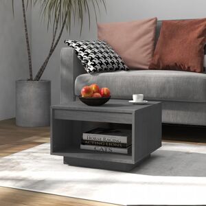 vidaXL sofabord 50x50x33,5 cm massivt fyrretræ grå