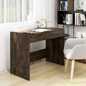 vidaXL skrivebord 101x50x76,5 cm konstrueret træ røget egetræsfarve