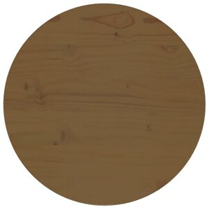 vidaXL bordplade brun Ø40x2,5 cm massivt fyrretræ