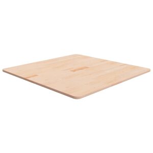 vidaXL firkantet bordplade 80x80x1,5 cm ubehandlet massivt egetræ