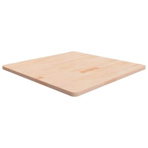vidaXL firkantet bordplade 80x80x2,5 cm ubehandlet massivt egetræ