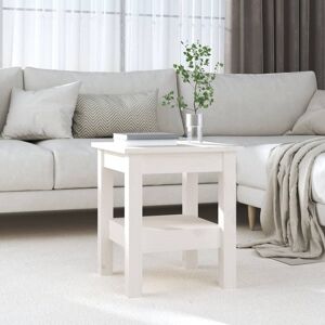 vidaXL sofabord 35x35x40 cm massivt fyrretræ hvid
