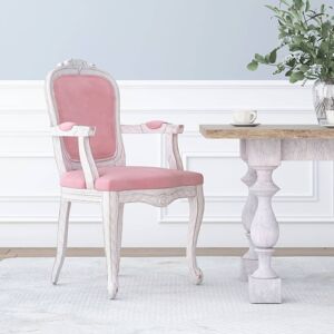 vidaXL spisebordsstol 62x59,5x100,5 cm velour lyserød