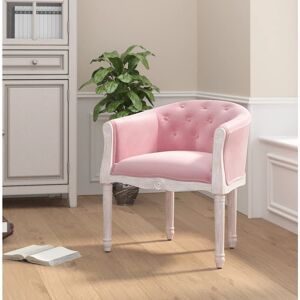 vidaXL spisebordsstol velour lyserød