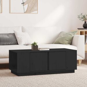 vidaXL sofabord 110x50x40 cm massivt fyrretræ sort