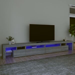 vidaXL tv-bord med LED-lys 290x36,5x40 cm grå sonoma-eg