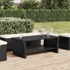 vidaXL sofabord 100x50x40 cm polyrattan sort