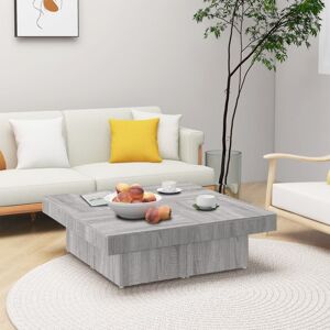 vidaXL sofabord 90x90x28 cm konstrueret træ grå sonoma-eg