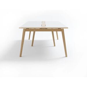 Narbutas Konference bord Nova Wood, Design Ash stained light grey/ White / Amber oak melamine