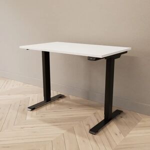 Direkt Interiör Hæve sænkebord - Professional, Størrelse 100x60 cm, Bordplade Hvid, Stativ Sort