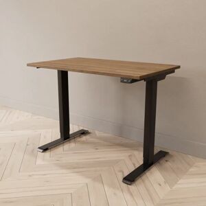 Direkt Interiör Hæve sænkebord - Professional, Størrelse 100x60 cm, Bordplade Valnød, Stativ Sort