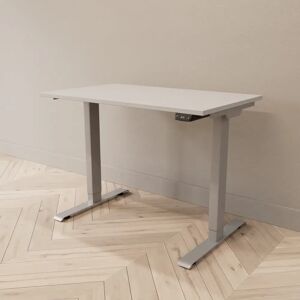Direkt Interiör Hæve sænkebord - Professional, Størrelse 100x60 cm, Bordplade Lysegrå, Stativ Sølv