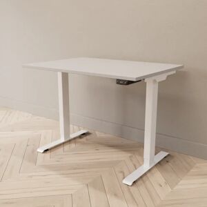 Direkt Interiör Hæve sænkebord - Professional, Størrelse 100x70 cm, Bordplade Lysegrå, Stativ Hvid