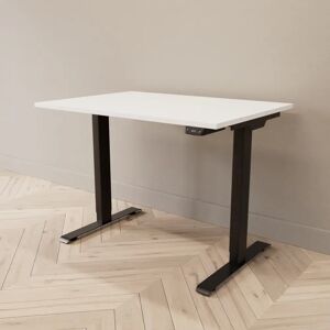Direkt Interiör Hæve sænkebord - Professional, Størrelse 100x70 cm, Bordplade Hvid, Stativ Sort