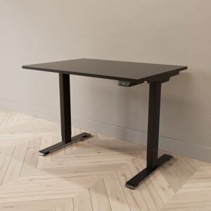 Direkt Interiör Hæve sænkebord - Standard, Størrelse 100x70 cm, Bordplade Sort, Stativ Sort